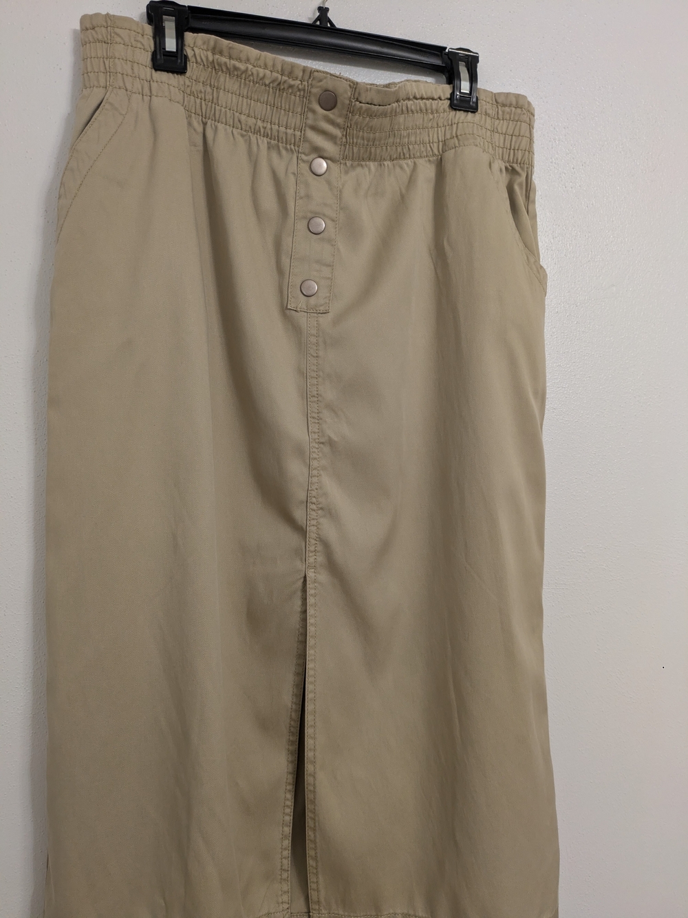 RACHEL Rachel Roy Beige Midi Skirt with Front Slit